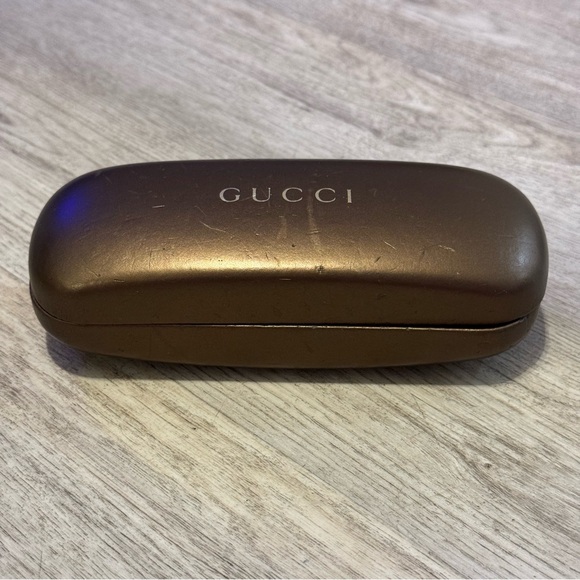 VINTAGE GUCCI - Bronze Sunglasses Eye Glasses Hard Shell Case - Case Only - Picture 2 of 7